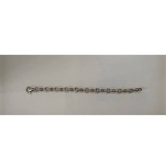 SOLD Tiffany & Co. 18 Karat Yellow Gold and Silver Bracelet. Vintage. - Picture 2 of 4